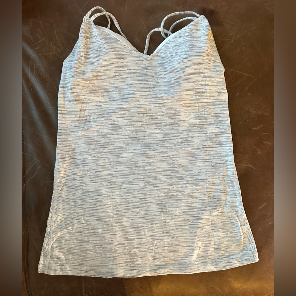 lululemon athletica Light Gray Strappy Top